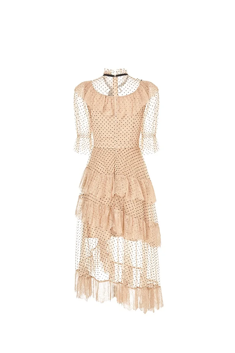 French skinny polka dot mesh lace women's summer bow dress 2021New short-sleeved irregular ruffled women's summer dress XL
French skinny polka dot mesh lace women's summer bow dress 2021New short-sleeved irregular ruffled women's summer dress XL