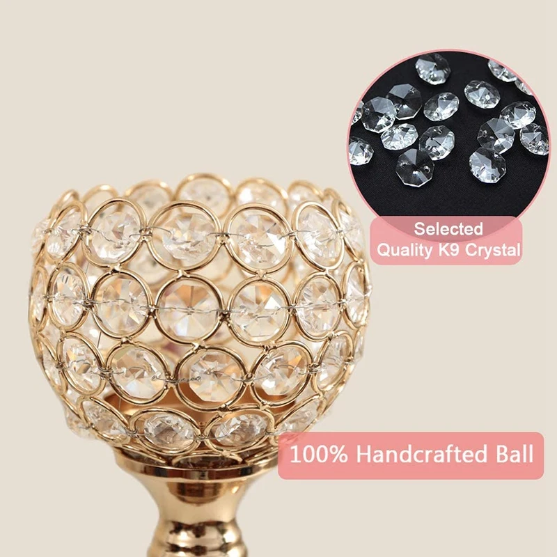 Gold Crystal Candle Holders Candelabra,Tea Light Candlestick Holder Decor for Dining Table,Home Decor(Pack of 3Pcs)
Gold Crystal Candle Holders Candelabra,Tea Light Candlestick Holder Decor for Dining Table,Home Decor(Pack of 3Pcs)