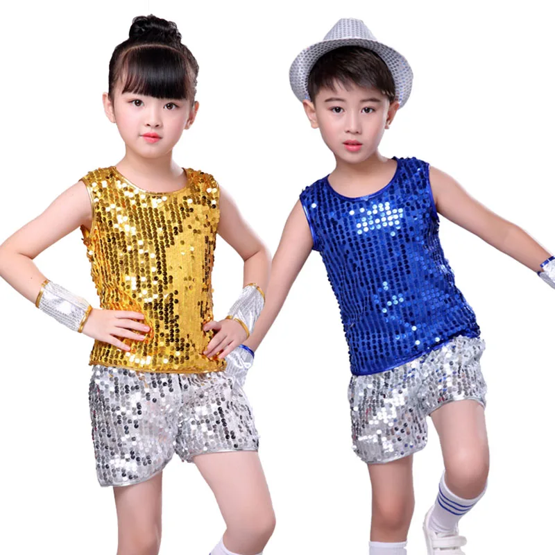 Children's jazz dance Latin dance sequins boys and girls street dance modern dance stage performance costume
Children's jazz dance Latin dance sequins boys and girls street dance modern dance stage performance costume