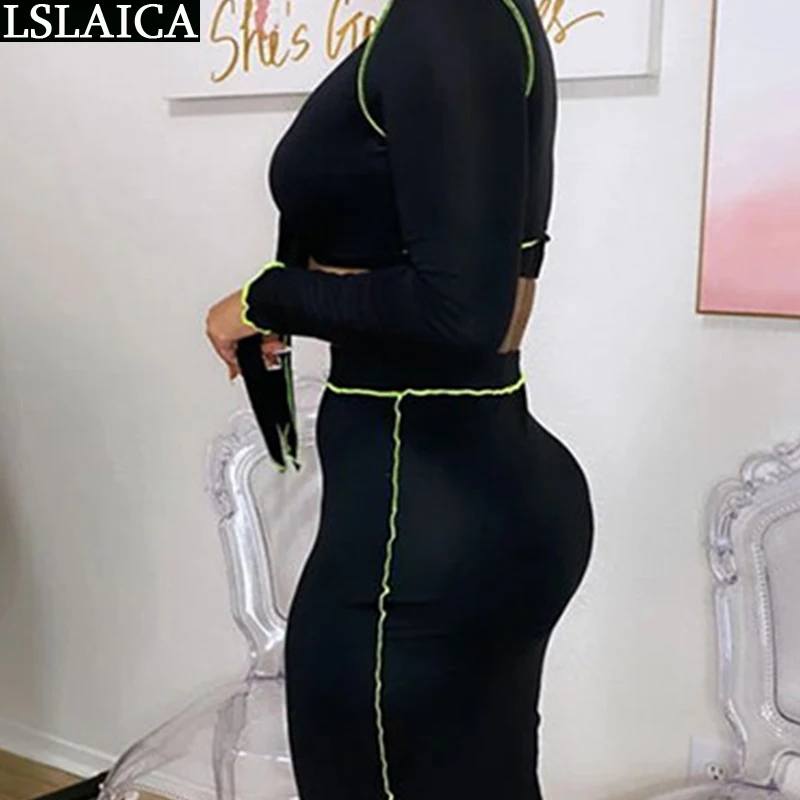 Sexy Two Piece Set Women Autumn High Waist Split Bodycon Skirt And Long Sleeve V Neck Top Set Solid Party Club Sets Mujer Faldas
Sexy Two Piece Set Women Autumn High Waist Split Bodycon Skirt And Long Sleeve V Neck Top Set Solid Party Club Sets Mujer Faldas