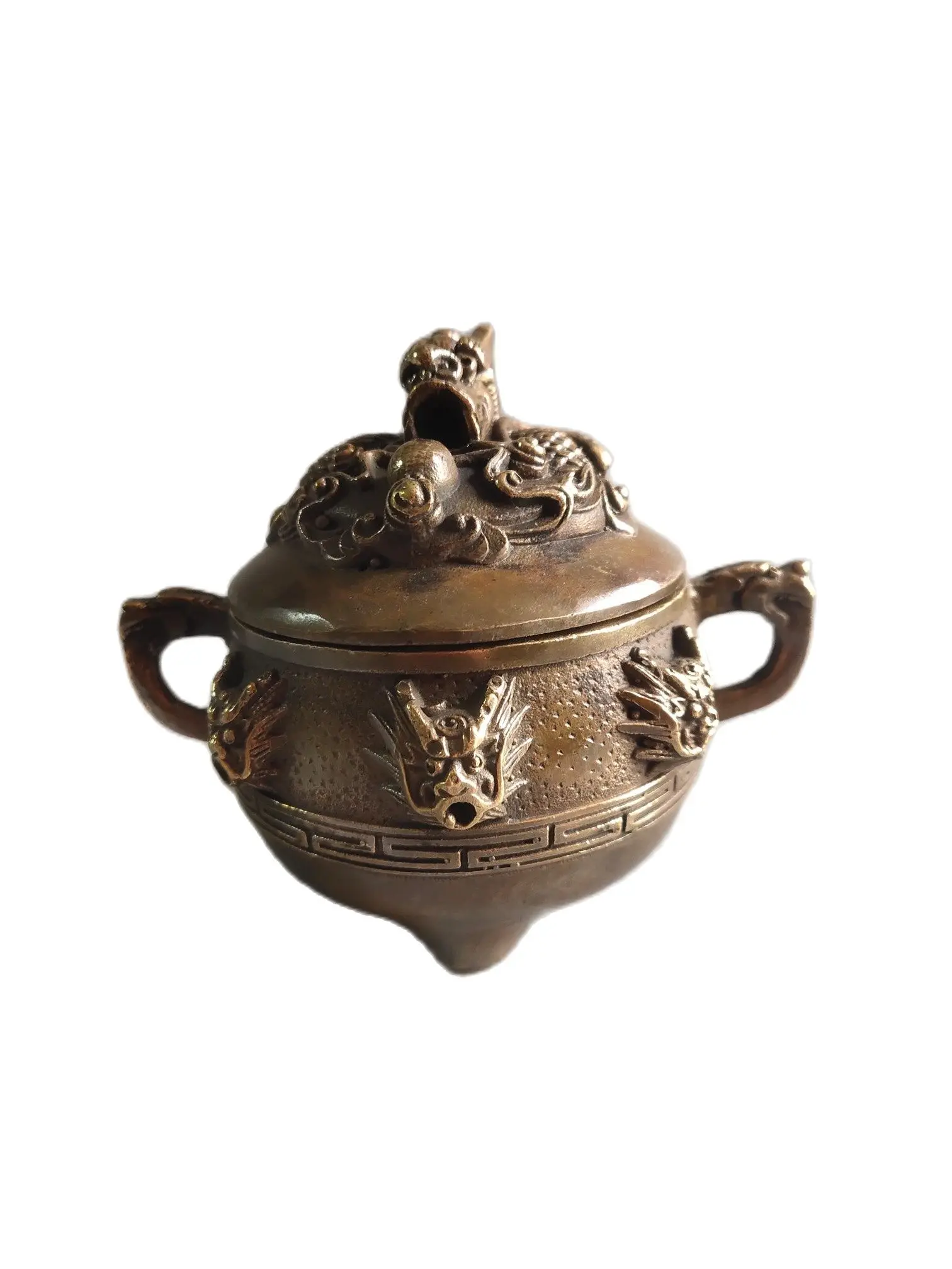 Курильница для благовоний в китайском ретро-стиле с бронзовым 9 драконом, высота 10 см 
Курильница для благовоний в китайском ретро-стиле с бронзовым 9 драконом, высота 10 см