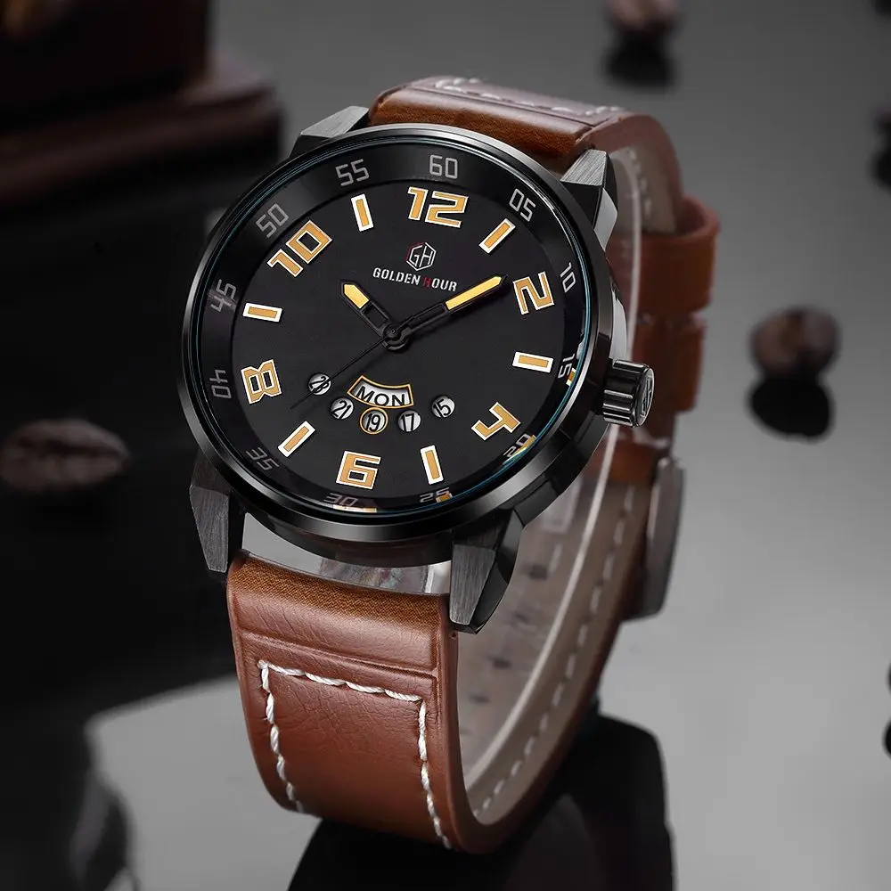 GOLDEN HOUR 109 Fashion Student Couple Waterproof Leather Men Watch Calendar Quartz Sports Ladies Wristwatches Reloj Hombre
GOLDEN HOUR 109 Fashion Student Couple Waterproof Leather Men Watch Calendar Quartz Sports Ladies Wristwatches Reloj Hombre