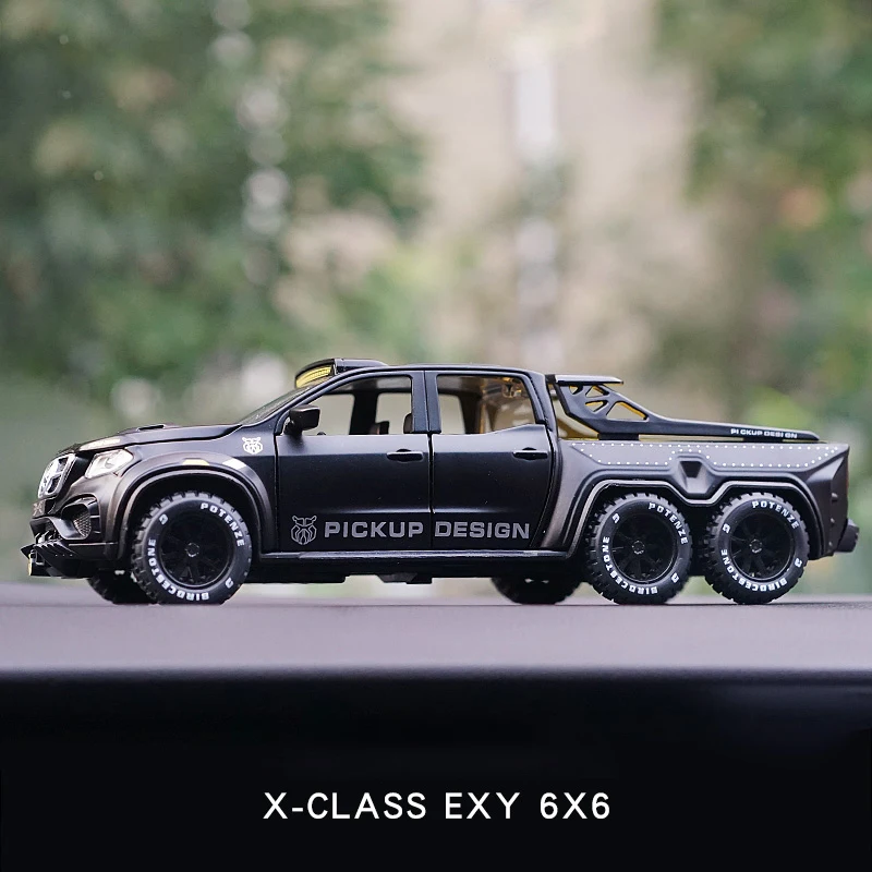 1/28 Simulation Alloy Car Modle XCLASS EXY 6X6 Pickup Metal Toy Car Sound Light Pull Back Model Toys For Boys Light Toys
1/28 Simulation Alloy Car Modle XCLASS EXY 6X6 Pickup Metal Toy Car Sound Light Pull Back Model Toys For Boys Light Toys