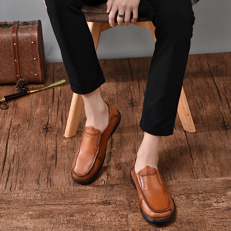 Driving Shoes Mens Breathable Slip-on Flats Loafers slip on Handmade sewing breathable genuine Leather Moccasins Boat Shoes
Driving Shoes Mens Breathable Slip-on Flats Loafers slip on Handmade sewing breathable genuine Leather Moccasins Boat Shoes