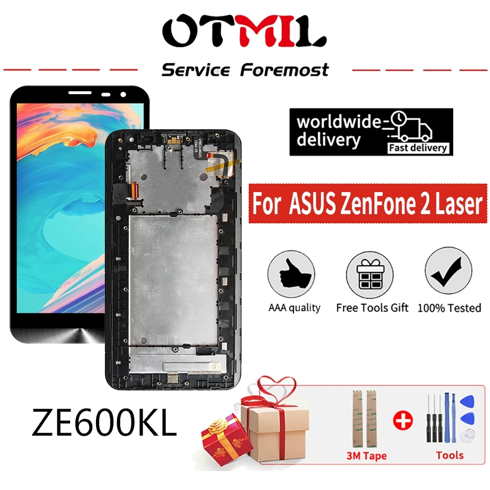 Оригинальный IPS ЖК-дигитайзер 6,0 дюйма для ASUS ZenFone 2 Laser ZE600KL, ЖК-дисплей, матрица, сенсорный экран с рамкой, запасные части
Оригинальный IPS ЖК-дигитайзер 6,0 дюйма для ASUS ZenFone 2 Laser ZE600KL, ЖК-дисплей, матрица, сенсорный экран с рамкой, запасные части