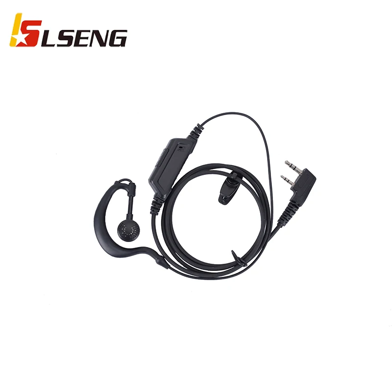 

LSENG 2PIN с PTT микрофоном для радиобезопасности Walkie-Talkie Earhook Earbud Type Walkie-Talkie гарнитура для Baofeng UV5R
