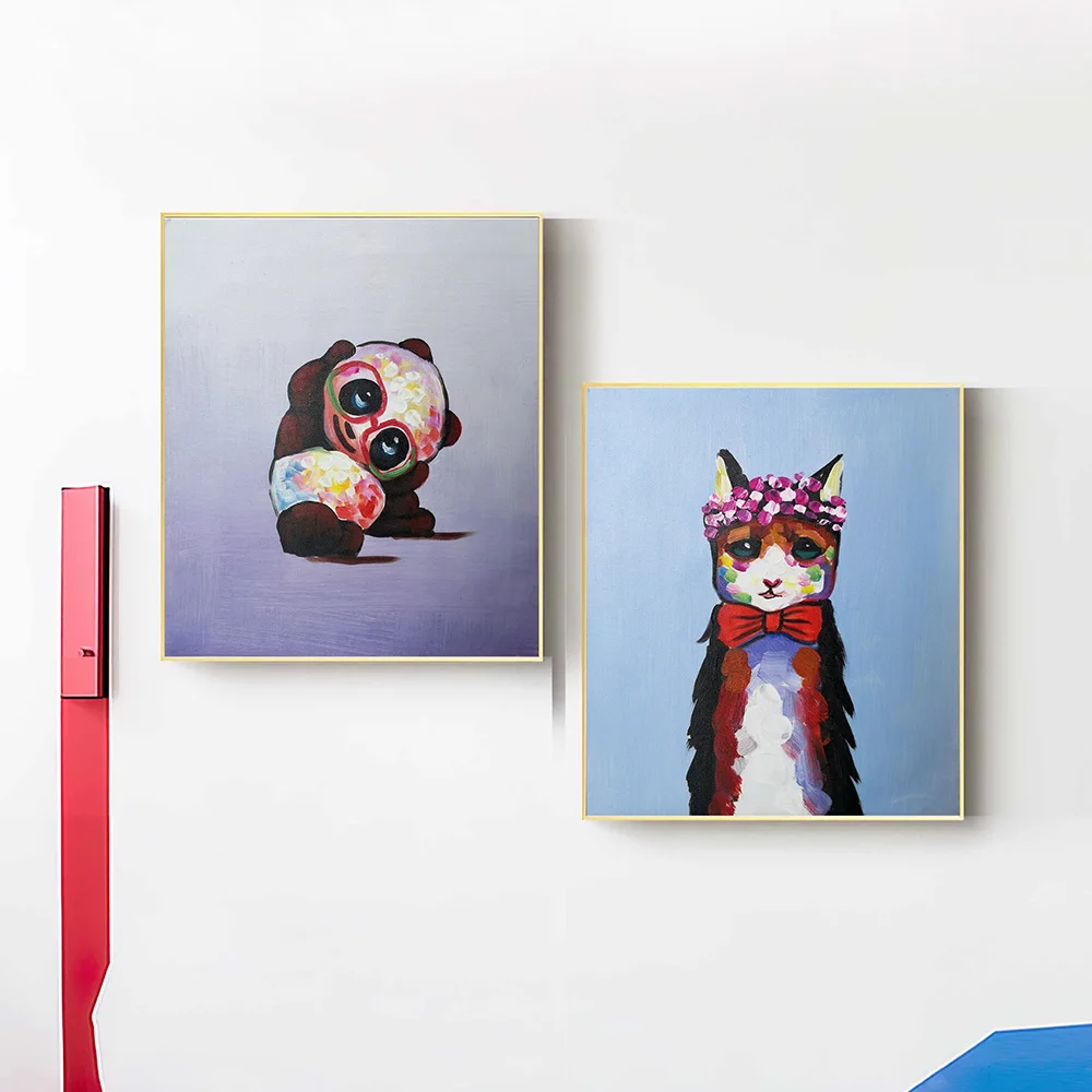 Cartoon dog panda hand paint oil on Canvas for Kids Room Wall Art Decoration Children's Room Art
Cartoon dog panda hand paint oil on Canvas for Kids Room Wall Art Decoration Children's Room Art