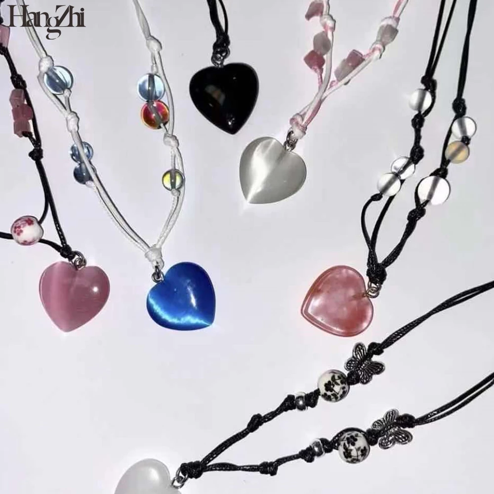 HangZhi 2021 New Sweet Punk Y2K Clear Resin Heart Pendant Woven Necklace Adjustable Drawstring Necklace for Women Girls Jewelry
HangZhi 2021 New Sweet Punk Y2K Clear Resin Heart Pendant Woven Necklace Adjustable Drawstring Necklace for Women Girls Jewelry