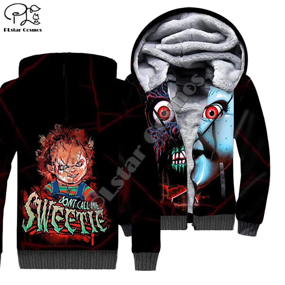 Хэллоуин Чаки ужас 3D печатные толстовки на молнии мужские женские модные теплые двойные плюс бархатная куртка Косплей костюмы 01 
Хэллоуин Чаки ужас 3D печатные толстовки на молнии мужские женские модные теплые двойные плюс бархатная куртка Косплей костюмы 01