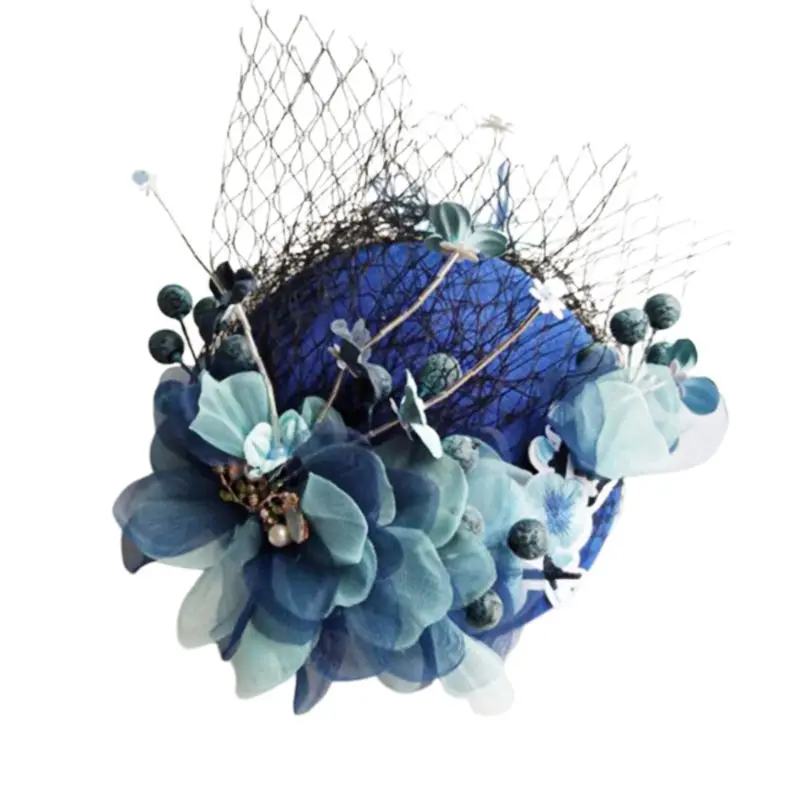 Korean Handmade Wedding Bridal Fascinators Pillbox Hat Vintage Mesh Artificial Blue Beige Flower Duckbill Hair Clips Photo Props
Korean Handmade Wedding Bridal Fascinators Pillbox Hat Vintage Mesh Artificial Blue Beige Flower Duckbill Hair Clips Photo Props