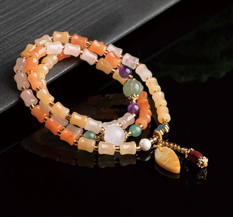 Golden Silk Jade Colorful Knotty High Multi-circle Bracelet Charm Jewellery Carved Bracelet for Women Men Fashion Accessories
Golden Silk Jade Colorful Knotty High Multi-circle Bracelet Charm Jewellery Carved Bracelet for Women Men Fashion Accessories