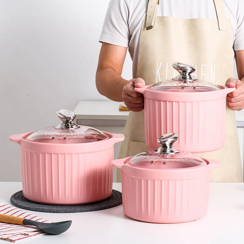 Casserole with cover Pots for cooking pot kitchen soup pot High temperature resistant ceramic casserole Pots and pans cookware
Casserole with cover Pots for cooking pot kitchen soup pot High temperature resistant ceramic casserole Pots and pans cookware