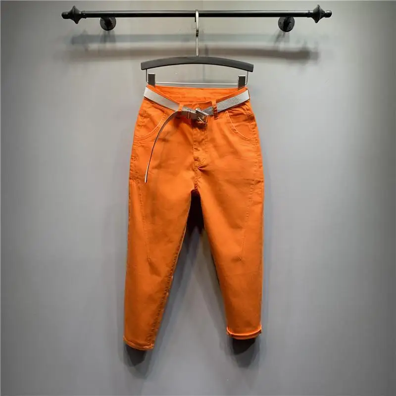 2021 New Summer Fashion Candy Color Women Jeans Korea-style High Waist Stretch Harem Pants Ankle-length Denim Trousers Casual
2021 New Summer Fashion Candy Color Women Jeans Korea-style High Waist Stretch Harem Pants Ankle-length Denim Trousers Casual