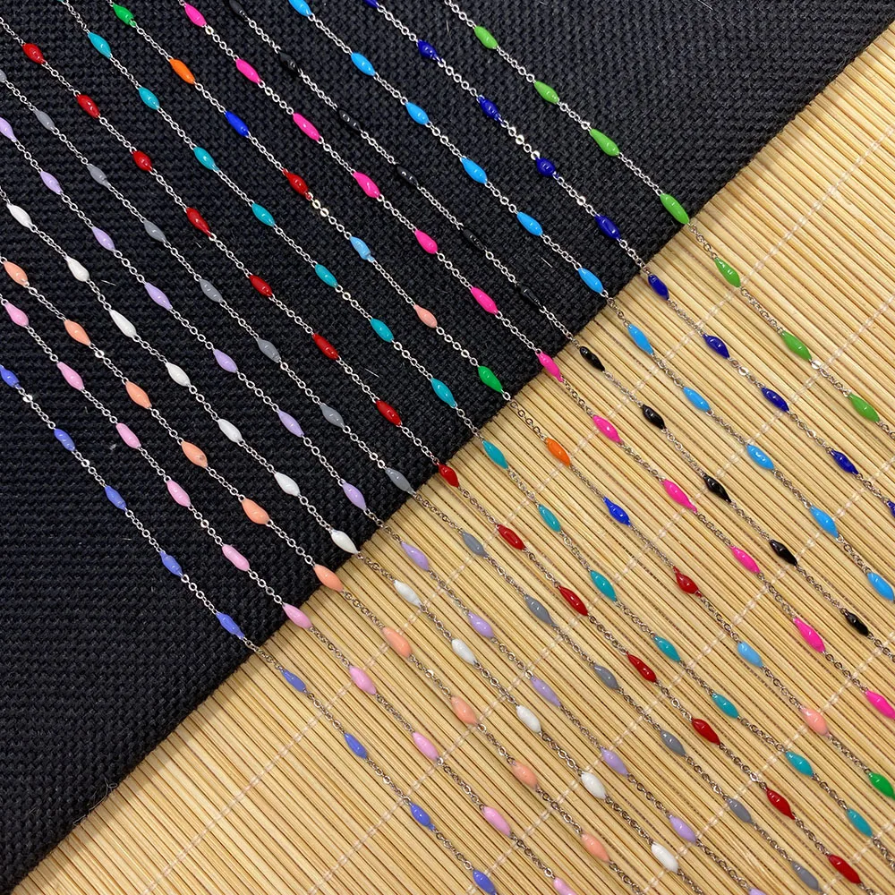 Stainless Steel Hand-wound Rosary Copper Chain for DIY Handmade Fashion Jewelry Necklace Bracelet Accessory 1 Meter 
Stainless Steel Hand-wound Rosary Copper Chain for DIY Handmade Fashion Jewelry Necklace Bracelet Accessory 1 Meter