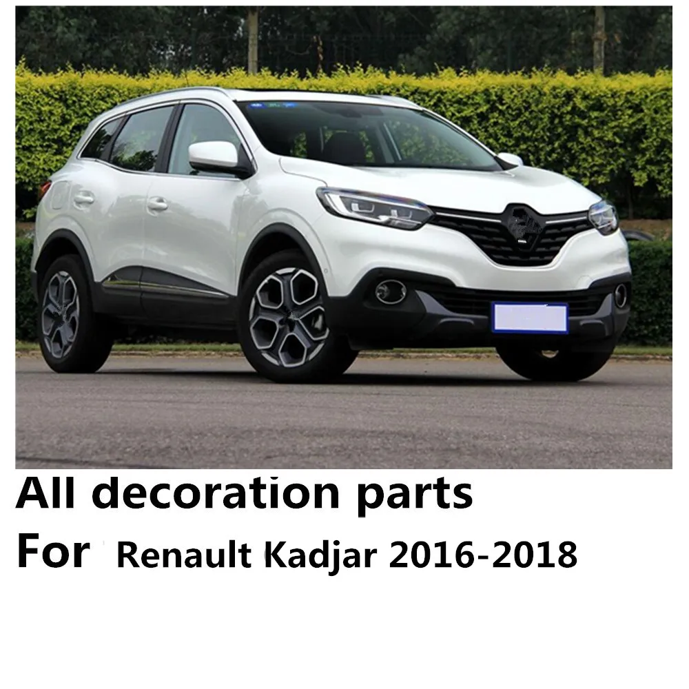 For Renault Kadjar 2016 2017 2018 2019 Car Cover Body Protect Detector Stick Frame Lamp Trim ABS Chrome Door Handle Bowl Parts
For Renault Kadjar 2016 2017 2018 2019 Car Cover Body Protect Detector Stick Frame Lamp Trim ABS Chrome Door Handle Bowl Parts
