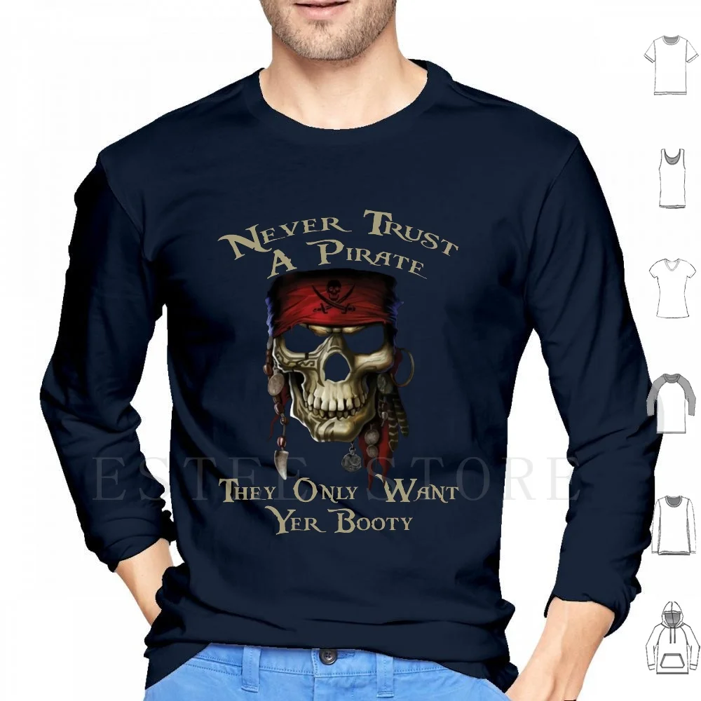 Детская футболка с надписью Never Trust A Pirate They Only Want Yer Booty Gasparilla | Мужская одежда