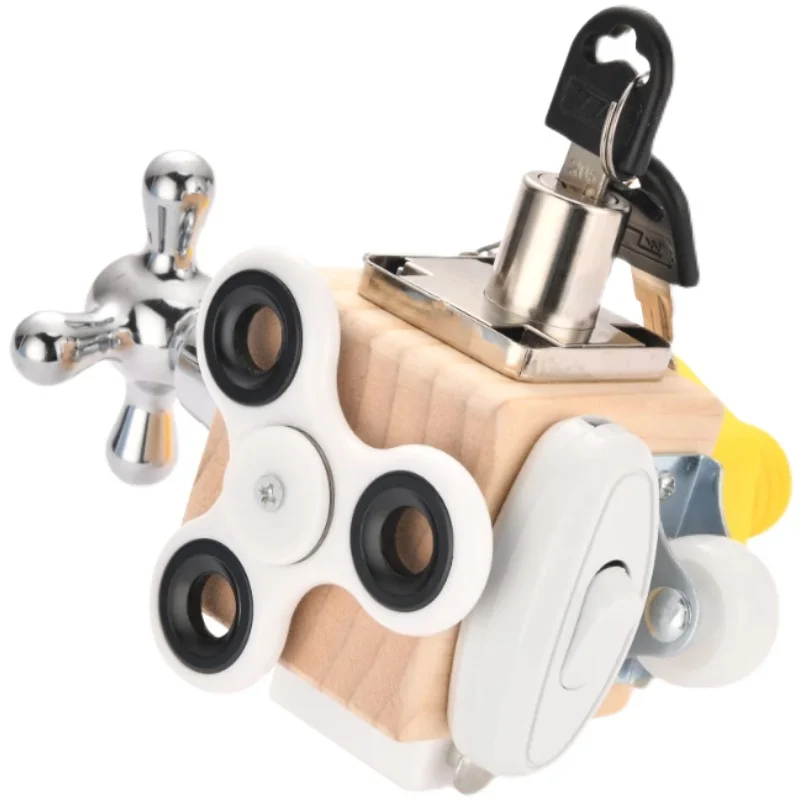 Children's Busy Board Wooden Busy Cube Montessori Educational Toys Hands-on Grasping Ability Training Lock Box Early Learning
Children's Busy Board Wooden Busy Cube Montessori Educational Toys Hands-on Grasping Ability Training Lock Box Early Learning