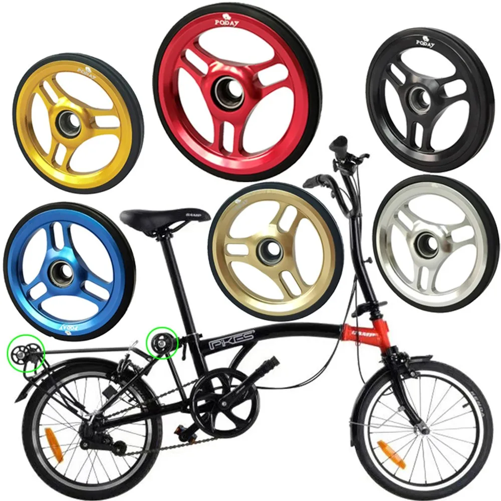 Folding Bike Easy Wheel Aluminum Alloy Easy Wheel Brompton Modified Folding Push Wheel With Bolt For Folding Cars Bicicleta
Folding Bike Easy Wheel Aluminum Alloy Easy Wheel Brompton Modified Folding Push Wheel With Bolt For Folding Cars Bicicleta