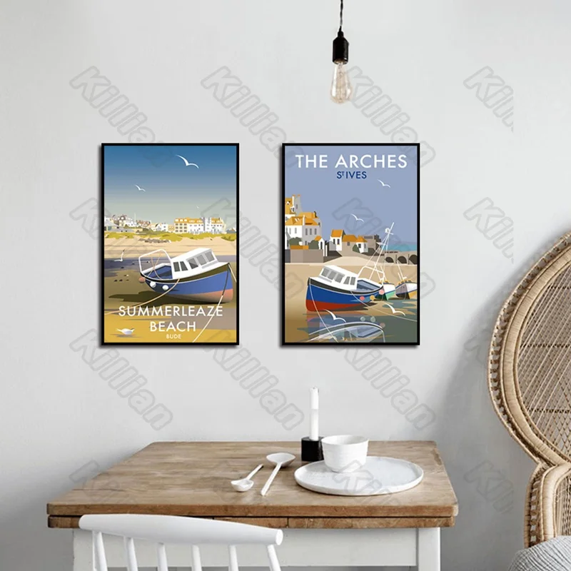Modern Type Summer Beach Boat and Bird Painting Posters and Murals In Nordic Style for Living Room and Decoration Fresco
Modern Type Summer Beach Boat and Bird Painting Posters and Murals In Nordic Style for Living Room and Decoration Fresco