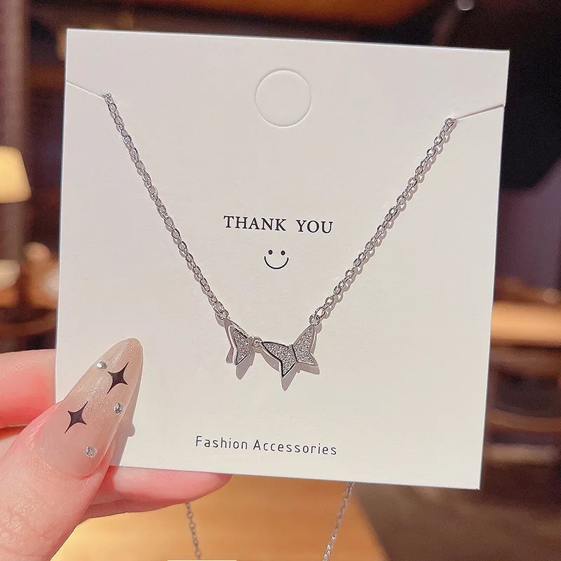 Fashion Butterfly Pendant Necklace for Women Silver Color Stainless Steel Choker Necklace Neck Chain Girls Jewelry Gift New
Fashion Butterfly Pendant Necklace for Women Silver Color Stainless Steel Choker Necklace Neck Chain Girls Jewelry Gift New