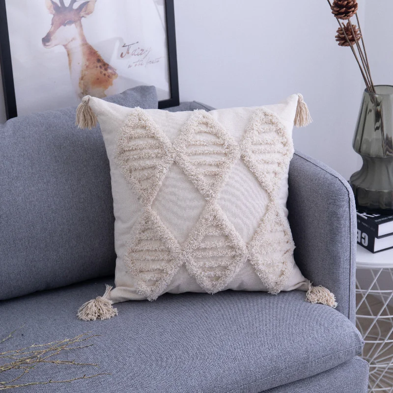 Tassels Cushion Cover 45x 45cm/30x50cm Beige Pillow Cover Handmade Square Home Decoration for living Room Bed Room Zip Open
Tassels Cushion Cover 45x 45cm/30x50cm Beige Pillow Cover Handmade Square Home Decoration for living Room Bed Room Zip Open