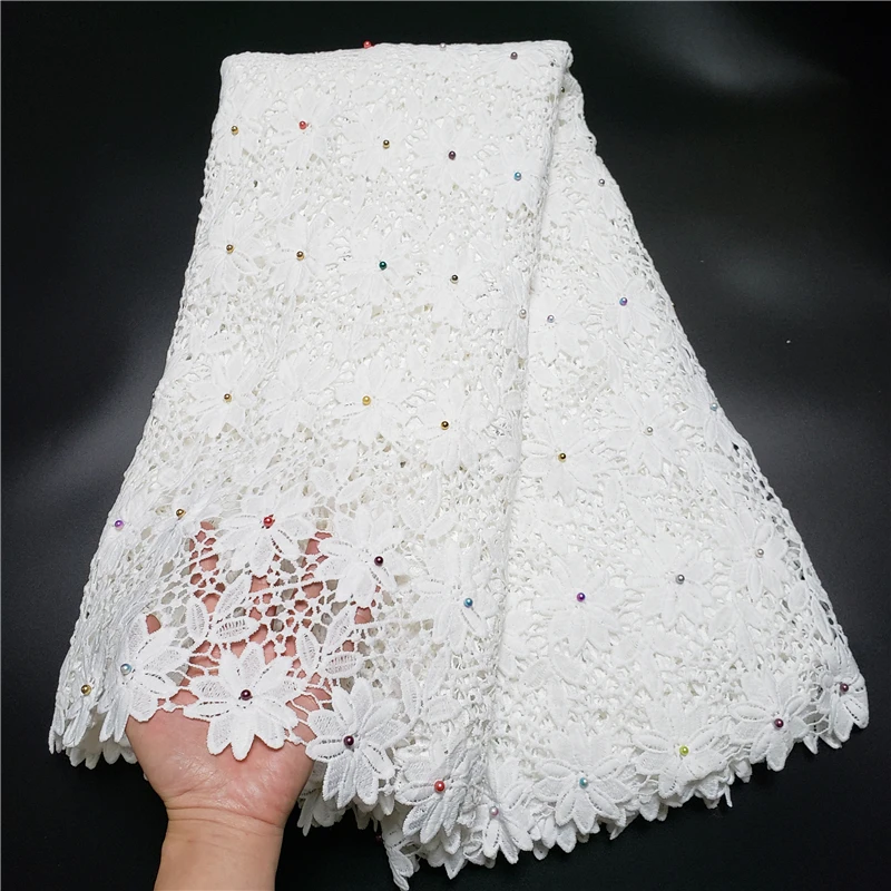 Skin Friendly Latest Classic Grade Guipure Lace Soft Pattern African Cord Lace with Beads Fabric For Party Dress NN977_Z
Skin Friendly Latest Classic Grade Guipure Lace Soft Pattern African Cord Lace with Beads Fabric For Party Dress NN977_Z