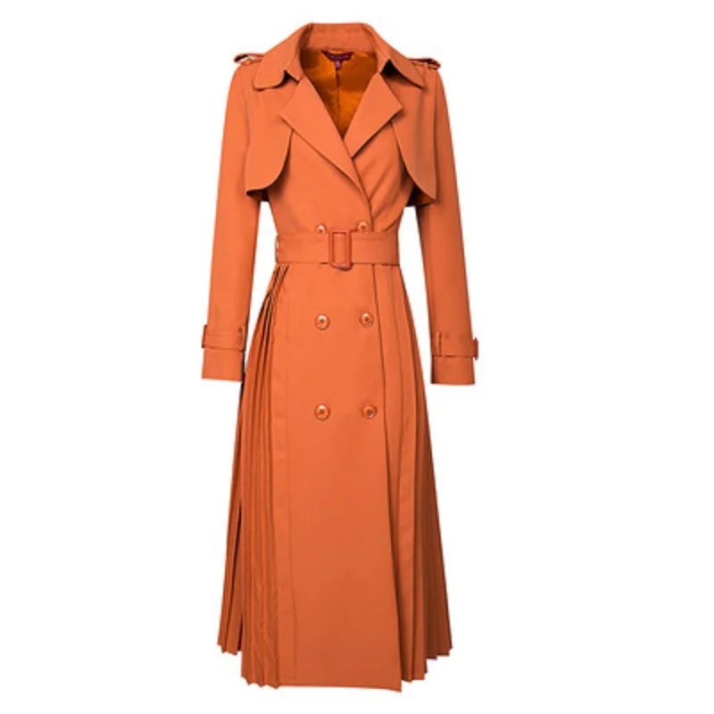 length 2021 New Long pleated Dresses women's autumn winter solid slim fashion double breasted professional dress with belt
length 2021 New Long pleated Dresses women's autumn winter solid slim fashion double breasted professional dress with belt