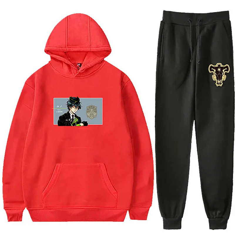 2021 new black clover print men's and women's Harajuku hoodie trousers sweater set
2021 new black clover print men's and women's Harajuku hoodie trousers sweater set