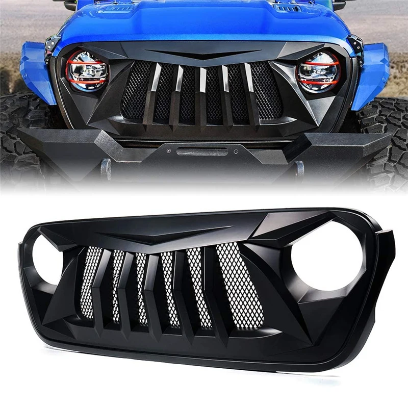 Car 4x4 Offroad Accessories Matte Balck Front Grille for Jeep Wrangler JL JLU & Gladiator JT 2018-2021 Car Bumper Racing Grills
Car 4x4 Offroad Accessories Matte Balck Front Grille for Jeep Wrangler JL JLU & Gladiator JT 2018-2021 Car Bumper Racing Grills