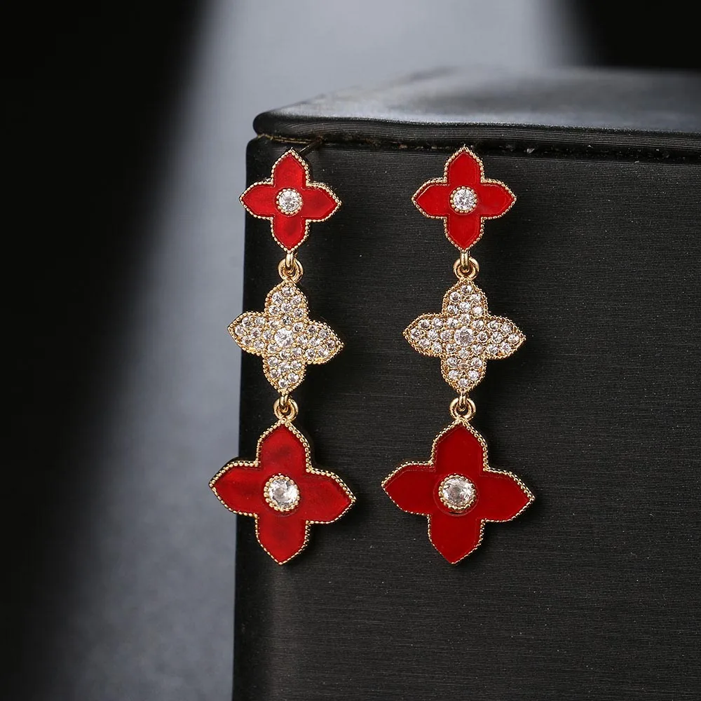 Women's Plant Flower Earrings 3A Zircon High Quality Flower Earrings Temperament Fashionable Jewelry
Women's Plant Flower Earrings 3A Zircon High Quality Flower Earrings Temperament Fashionable Jewelry