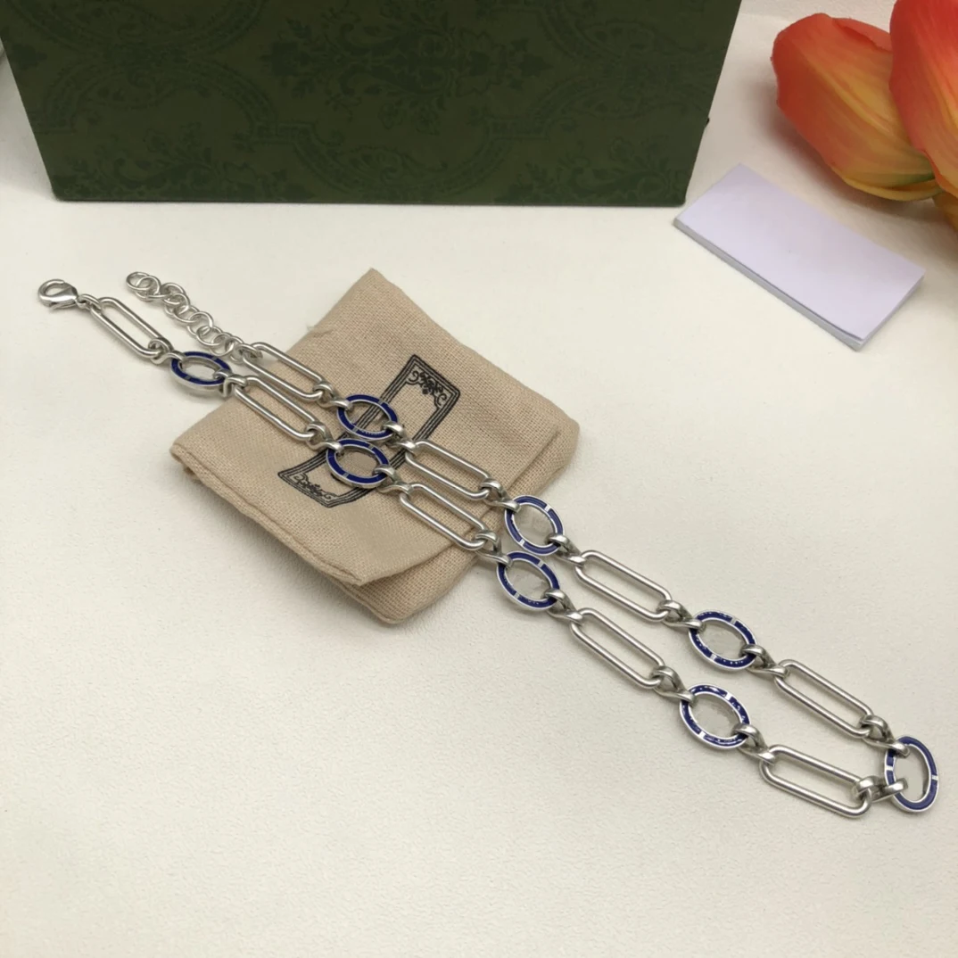 S925 Sterling Silver Cufflink Letter Necklace Retro Style High Quality Jewelry Original 1:1 Birthday Gift 
S925 Sterling Silver Cufflink Letter Necklace Retro Style High Quality Jewelry Original 1:1 Birthday Gift