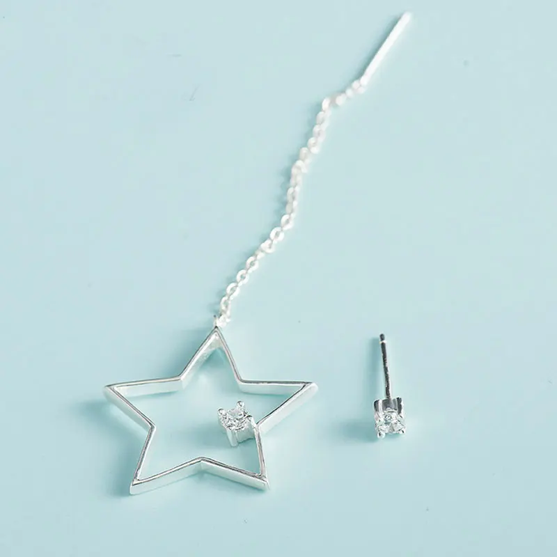 YPAY 100% Real 925 Sterling Silver Asymmetry Star Earrings for Women Zircon Ear Lines Jewelry YME218
YPAY 100% Real 925 Sterling Silver Asymmetry Star Earrings for Women Zircon Ear Lines Jewelry YME218