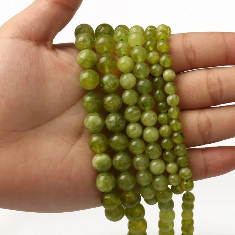 Natural Stone Green Olivine Round Beads 6/8/10mm Gem Peridot Loose Spacer Beads for Jewelry Making Diy Bracelet Necklace 15 Inch
Natural Stone Green Olivine Round Beads 6/8/10mm Gem Peridot Loose Spacer Beads for Jewelry Making Diy Bracelet Necklace 15 Inch