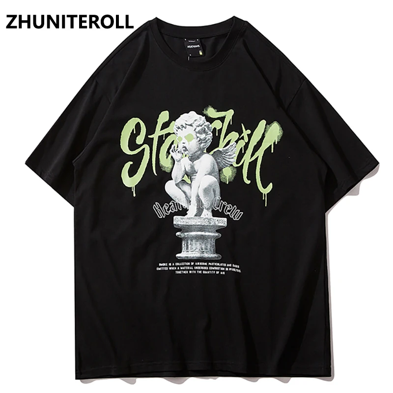 T Shirt Hip Hop Men Harajuku Tshirt Short Sleeve Cotton streetwear Funny Statue Print T-Shirt Fashion Black Tops Tees Clothing
T Shirt Hip Hop Men Harajuku Tshirt Short Sleeve Cotton streetwear Funny Statue Print T-Shirt Fashion Black Tops Tees Clothing