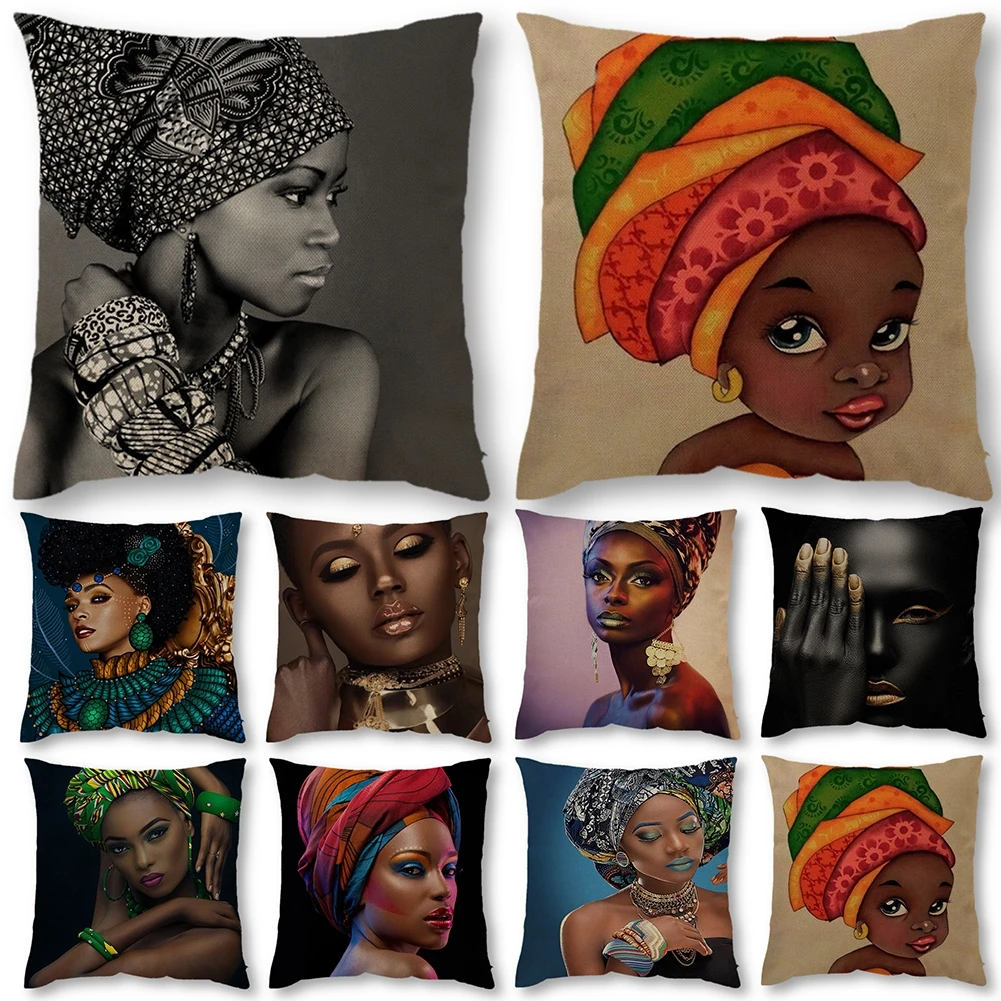 18" Cotton Linen African Women Pillow Case Throw Cushion Cover Sofa Car Home Decor
18" Cotton Linen African Women Pillow Case Throw Cushion Cover Sofa Car Home Decor