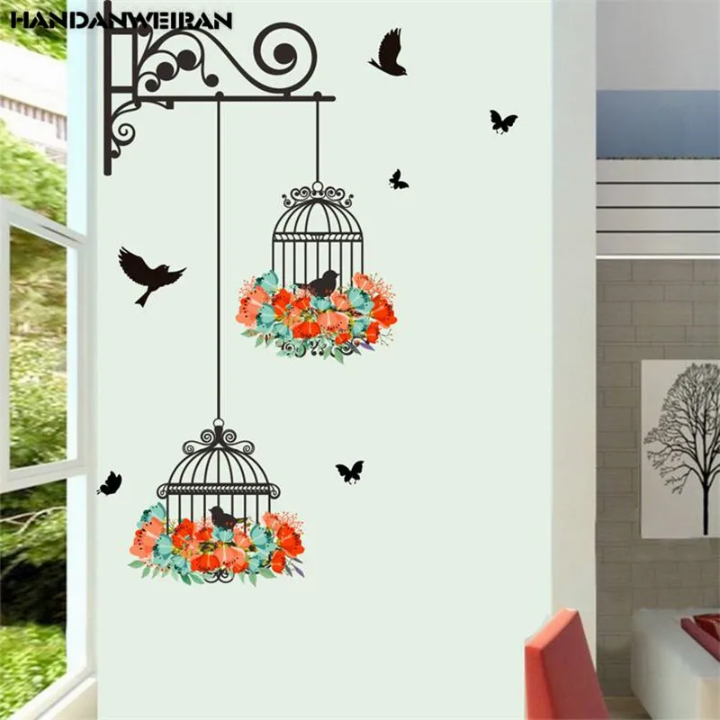 Colorful Flower Birdcage Flying Birds Wall Sticker Creative Home Decor Living Room Decals Wallpaper Bedroom Nursery Window Decor
Colorful Flower Birdcage Flying Birds Wall Sticker Creative Home Decor Living Room Decals Wallpaper Bedroom Nursery Window Decor