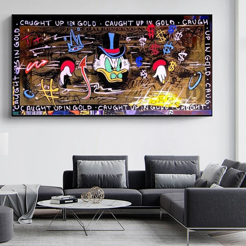 Disney Donald Duck Mickey Mouse Dollar Poster Prints Abstract Graffiti Money Canvas Painting Wall Art Cartoon Picture Home Decor
Disney Donald Duck Mickey Mouse Dollar Poster Prints Abstract Graffiti Money Canvas Painting Wall Art Cartoon Picture Home Decor