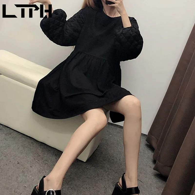 LTPH O-Neck loose puffy sleeves women dress all-match black plaid pull-on casual A-line dresses 2021 Spring Autumn New
LTPH O-Neck loose puffy sleeves women dress all-match black plaid pull-on casual A-line dresses 2021 Spring Autumn New