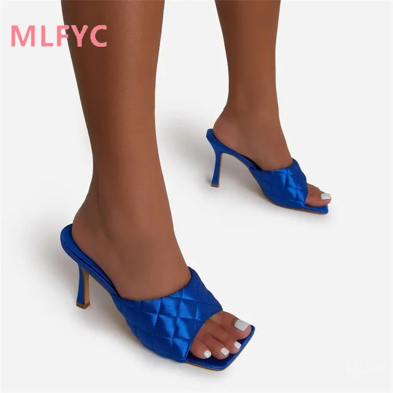 Сандалии женские на шпильке с квадратным носком, босоножки с высоким каблуком, сетчатые красные с открытым носком, лето 2022 
Сандалии женские на шпильке с квадратным носком, босоножки с высоким каблуком, сетчатые красные с открытым носком, лето 2022