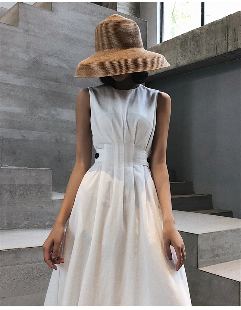 2021 Summer Women O Neck Sleeveless Tank Dress Female Vestido Solid White Black Fashion Elegant Casual Party Dress
2021 Summer Women O Neck Sleeveless Tank Dress Female Vestido Solid White Black Fashion Elegant Casual Party Dress