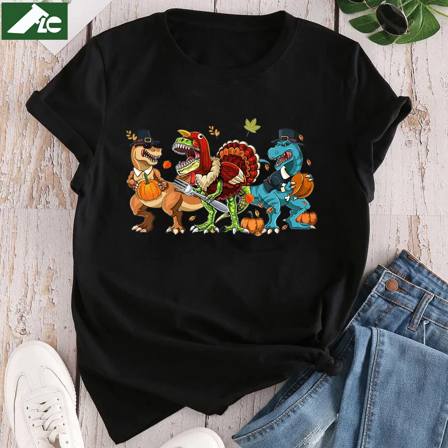 T-Rex Thanksgiving Day Fall Funny Thanksgiving Cotton T Shirt Female Unisex Harajuku Oversized T Shirt Graphic Tees Blouses
T-Rex Thanksgiving Day Fall Funny Thanksgiving Cotton T Shirt Female Unisex Harajuku Oversized T Shirt Graphic Tees Blouses