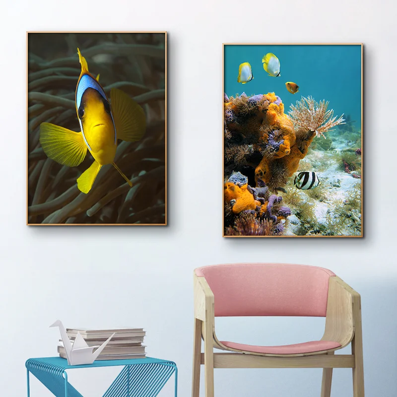 Ocean Underwater Landscape Sea Fish Coral Photography Canvas Painting Sofa Background Wall Picture Poster Living Room Decoration
Ocean Underwater Landscape Sea Fish Coral Photography Canvas Painting Sofa Background Wall Picture Poster Living Room Decoration