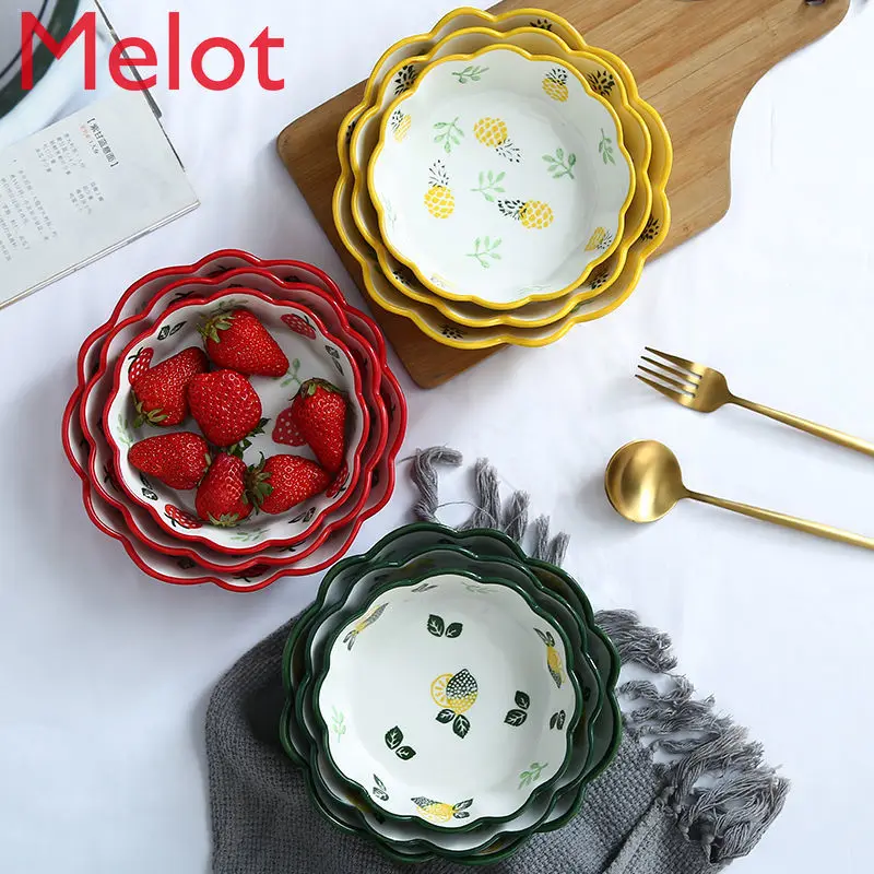 Household Creative Ceramic Tableware Set Cute Fruit Salad Bowl Noodle Bowl Tableware Strawberry Rice Bowl Set
Household Creative Ceramic Tableware Set Cute Fruit Salad Bowl Noodle Bowl Tableware Strawberry Rice Bowl Set