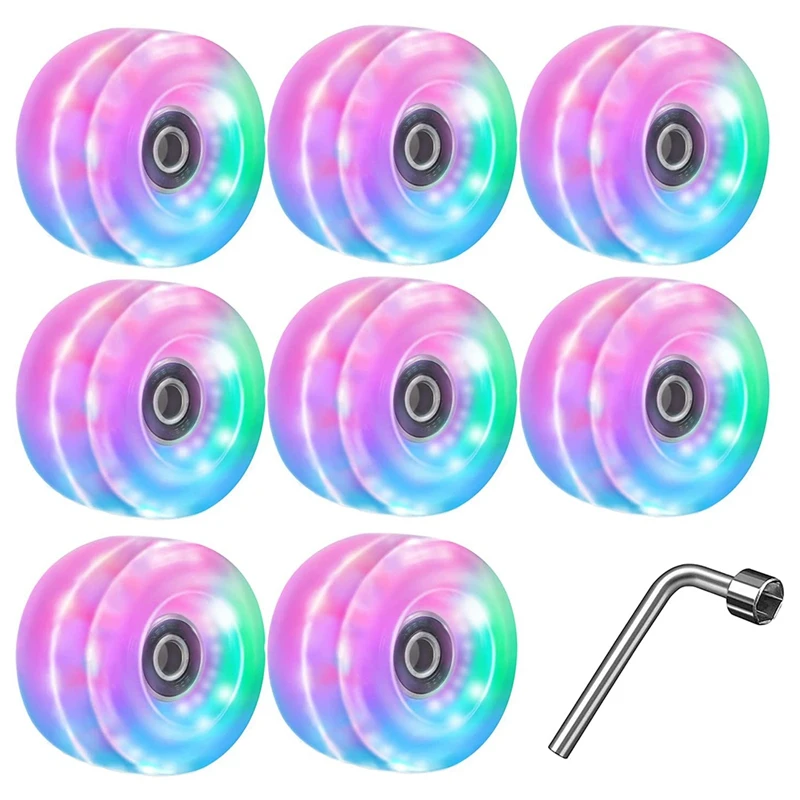 8 PCS Light Up Roller Skate Wheels Outdoor with Bearings, Luminous Skate Wheels Skateboard Accessories 32 x 58 mm
8 PCS Light Up Roller Skate Wheels Outdoor with Bearings, Luminous Skate Wheels Skateboard Accessories 32 x 58 mm