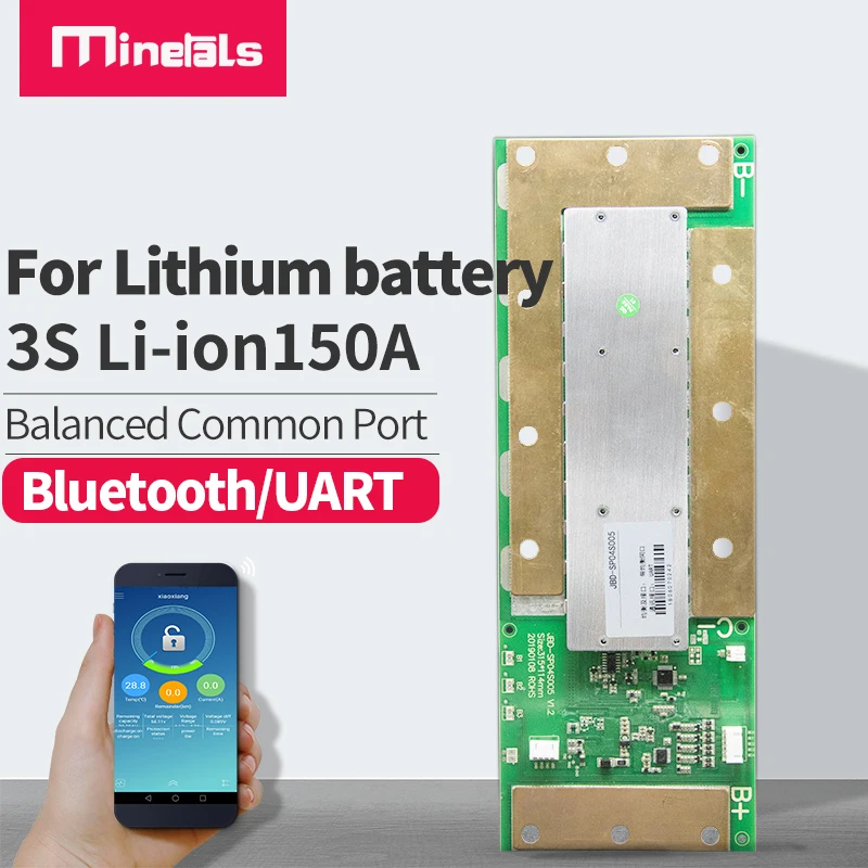 Минералы bms 3s 12v Bluetooth 150A моторная лодка комплект литий ионный батарей умный
