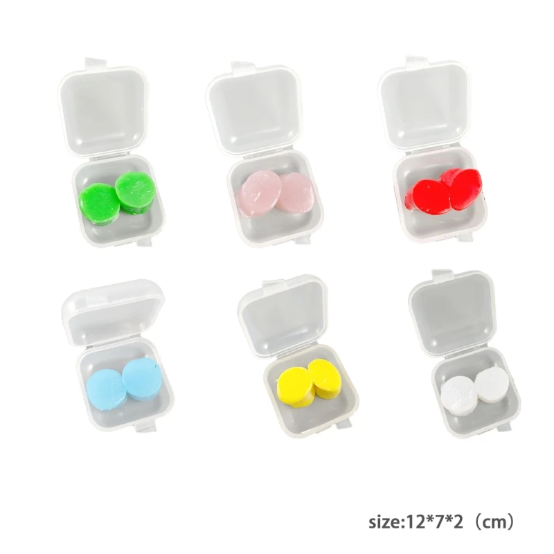 

6 Set Universal Size Ear Plugs w/ Clear Storage Box for studying Working Sleeping Swimming 32dB Highest NRR