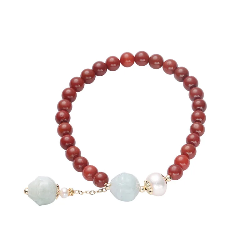 Pure Natural Red Agate Bracelet Ladies Bracelet 14k Bag Gold Pearl Bracelet Jade Jewelry Jewelry Couple Gift
Pure Natural Red Agate Bracelet Ladies Bracelet 14k Bag Gold Pearl Bracelet Jade Jewelry Jewelry Couple Gift