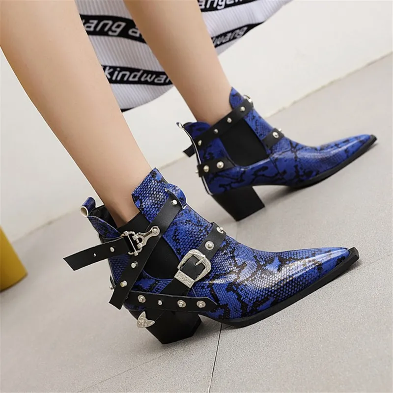 YMECHIC 2020 Autumn Winter Punk Rivet Ankle Boots Women Pointed Toe Booties Buckle Studded Thick Heels Chelsea Botas Shoes Woman
YMECHIC 2020 Autumn Winter Punk Rivet Ankle Boots Women Pointed Toe Booties Buckle Studded Thick Heels Chelsea Botas Shoes Woman