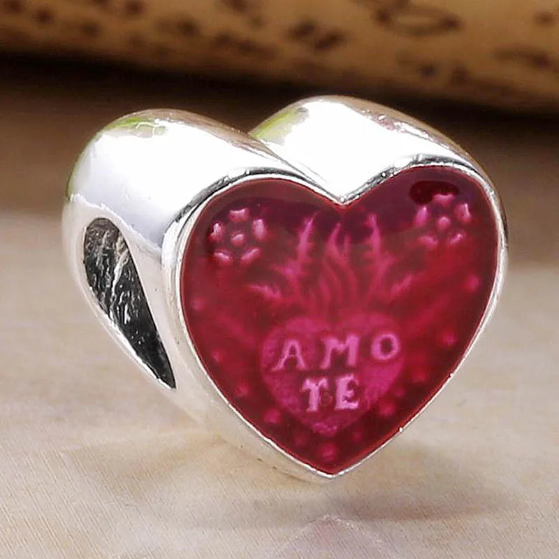 Original Enamel Latin Love Heart Beads Fit 925 Sterling Silver Bead Charm Women Bracelet Bangle DIY Jewelry
Original Enamel Latin Love Heart Beads Fit 925 Sterling Silver Bead Charm Women Bracelet Bangle DIY Jewelry