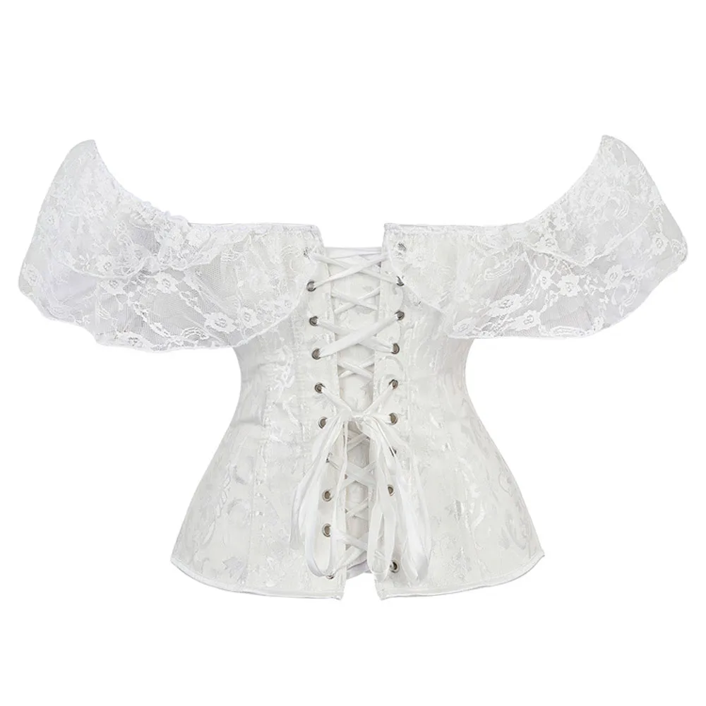 Womens Sexy Off Shoulder Lace Corset Top Goth Black White Bustier Corsets with Lace Wedding Clothing Korset Corset Top S-2XL
Womens Sexy Off Shoulder Lace Corset Top Goth Black White Bustier Corsets with Lace Wedding Clothing Korset Corset Top S-2XL